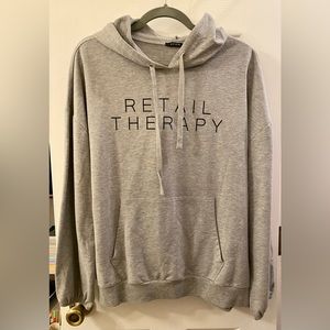 ‘Retail Therapy’ Gray Hoodie